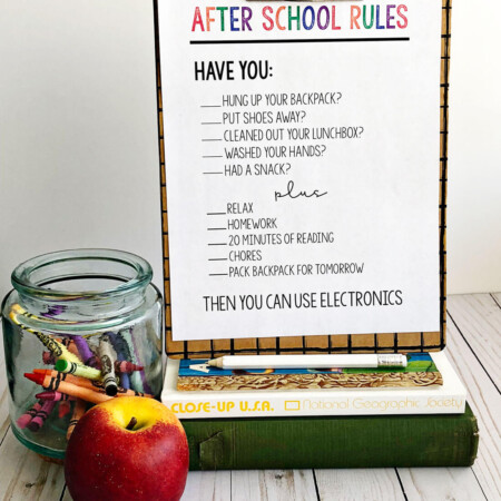 After School Rules - print this sheet and use to help your afternoons run smoother.