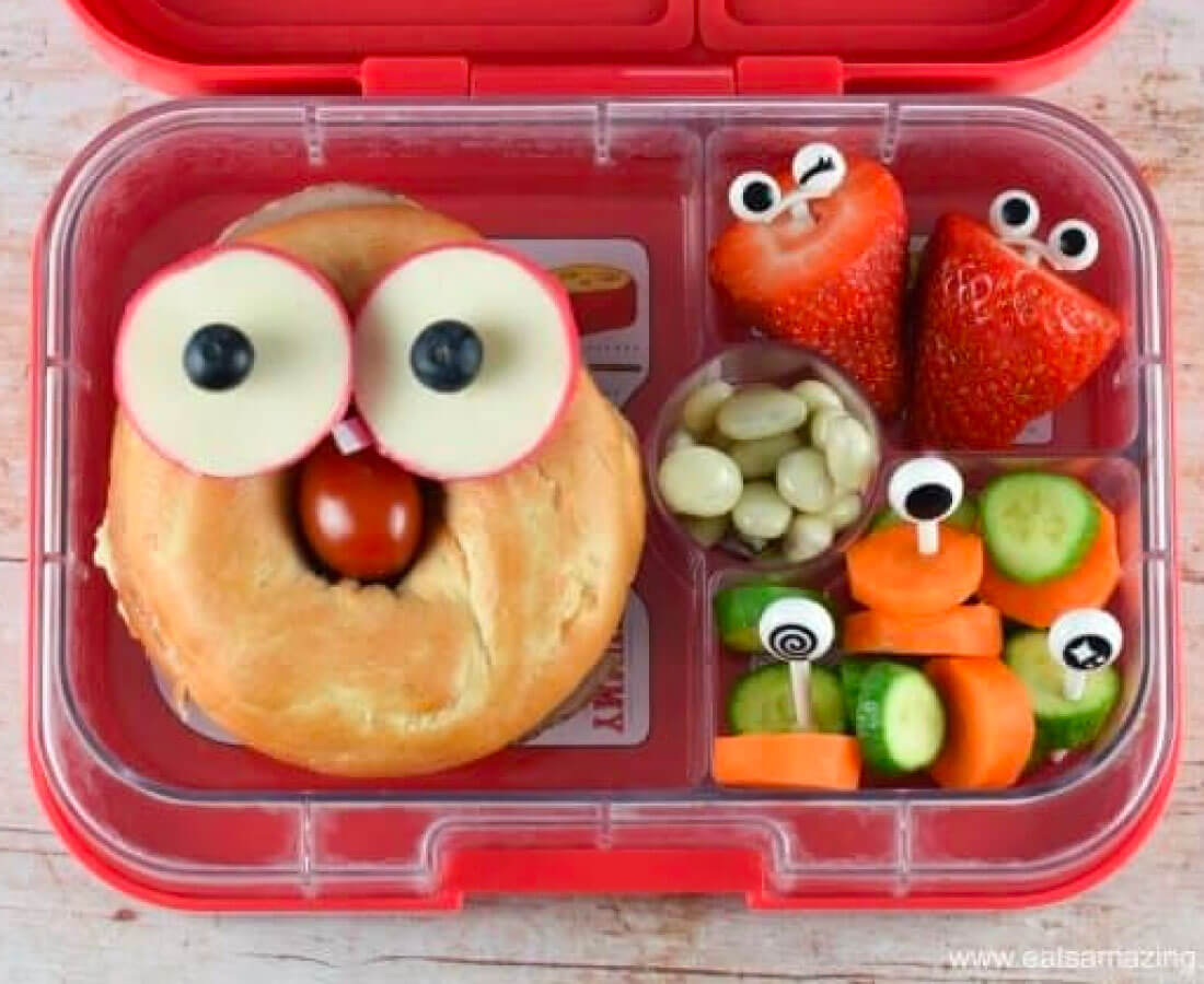 Bento Box - make this cute bagel sandwich