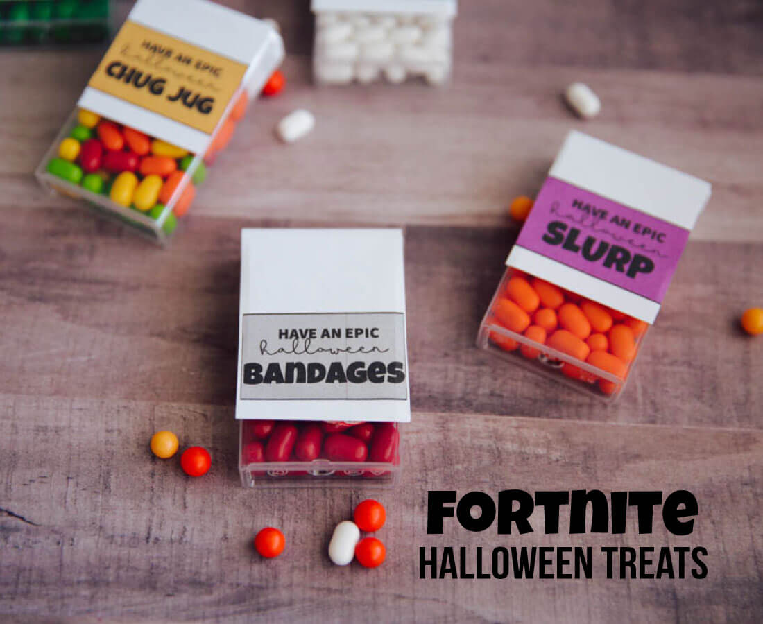 FortNite Halloween Treats - your game players will love these labels to add to TicTacs. 