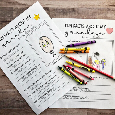 Printables for Grandparents Day - have your kids fill out these fun sheets.