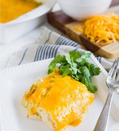 Green Chile Chicken Enchiladas