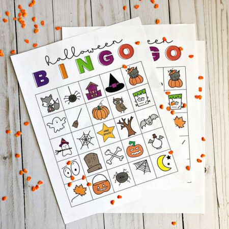 Printable Halloween BINGO - print out these 5 bingo sheets and have some fun!