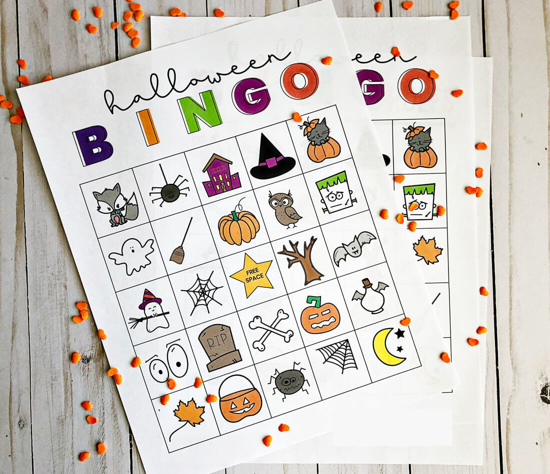 Printable BINGO Halloween sheets - print out these 5 bingo sheets and have some fun! www.thirtyhandmadedays.com