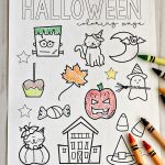 Free Printable Halloween Coloring Pages - download and fill in this cute sheet for the holiday! www.thirtyhandmadedays.com