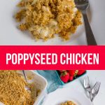 Poppyseed Chicken Casserole - an easy, family friendly dinner recipe that's creamy and delicious via www.thirtyhandmadedays.com