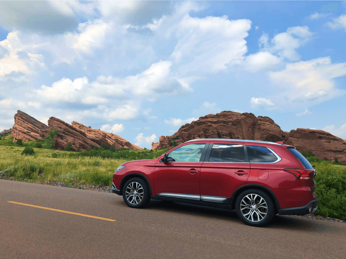 Driving a Mitsubishi Outlander through Colorado