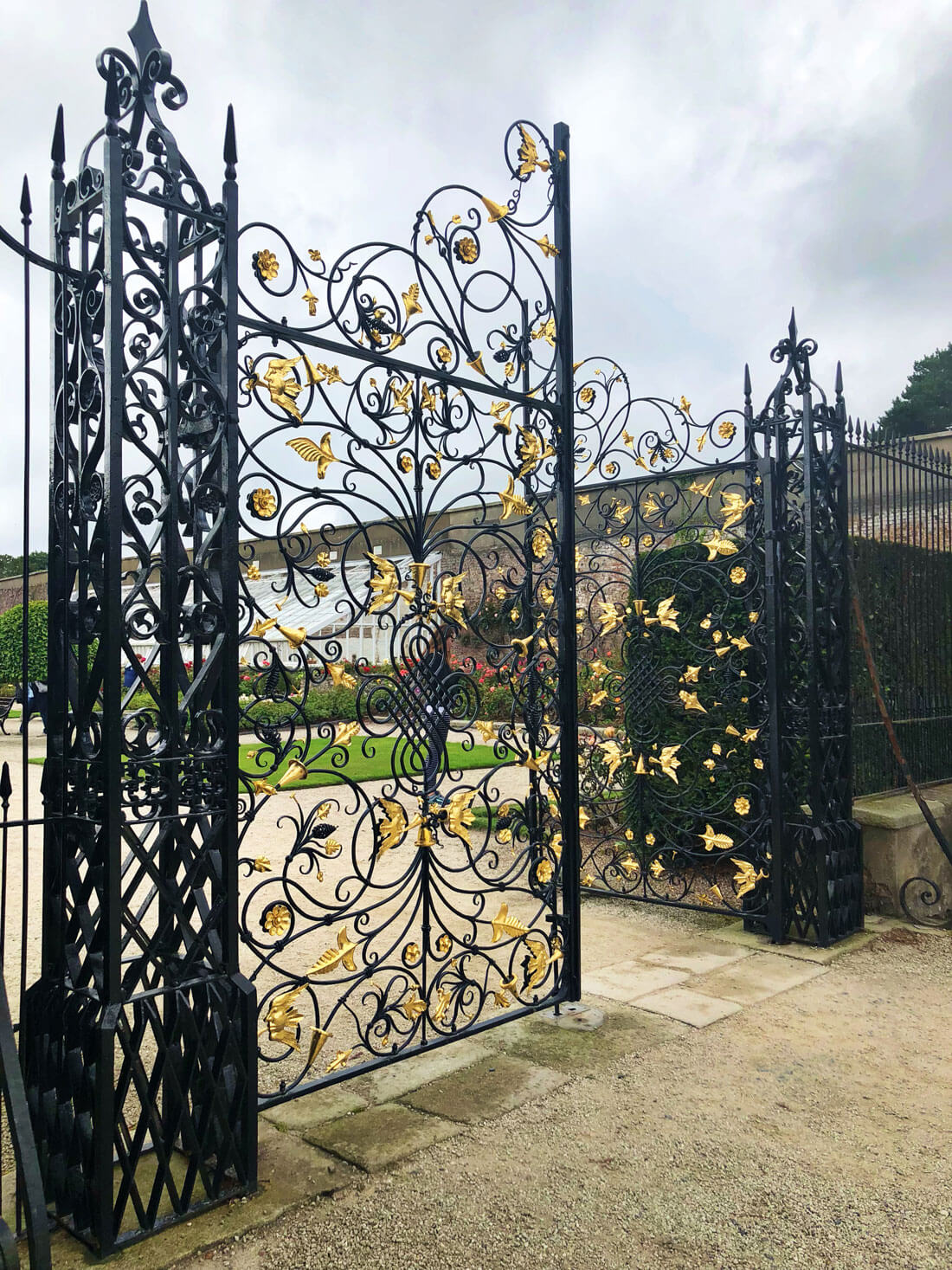 Gates at Powerscourt Estate in Ireland for British Isles Cruise