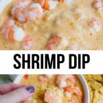 you'll want to face plant into this easy to make, gooey shrimp dip. Perfect for eating while watching the game or when you entertain friends, you can't go wrong with this one!  
