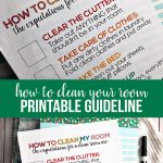 How to Clean Your Room - printable for kids to set expectations. www.thirtyhandmadedays.com