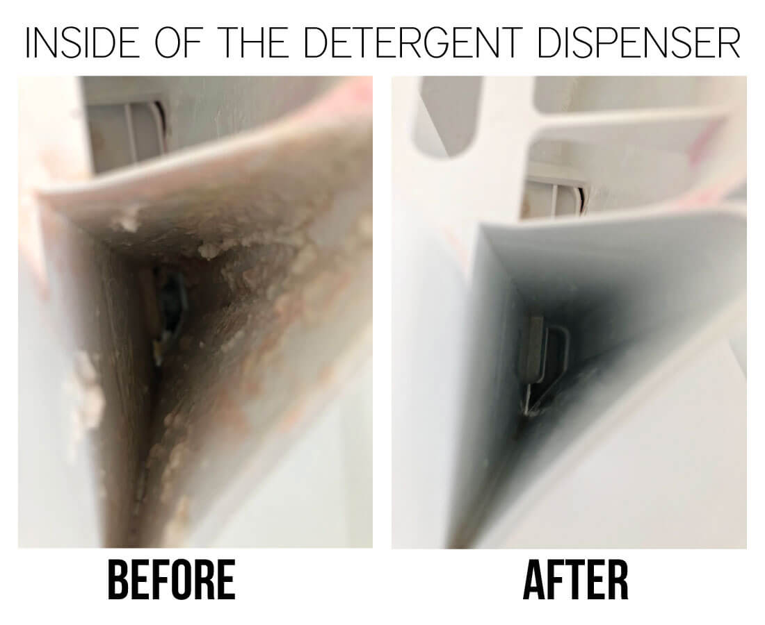How to clean washing machine - inside of the detergent dispenser