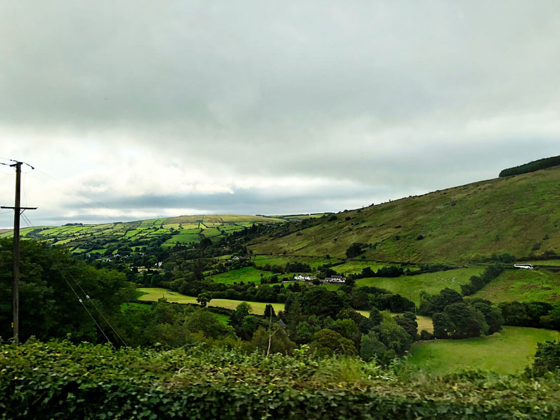 Irish Countryside along the drive to the Antrim Coast