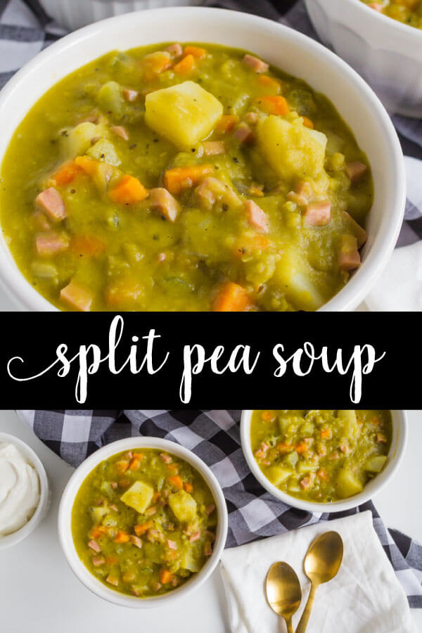 Split Pea Soup Recipe - don't let this intimidate you! It's so deliciously creamy with tons of flavor.