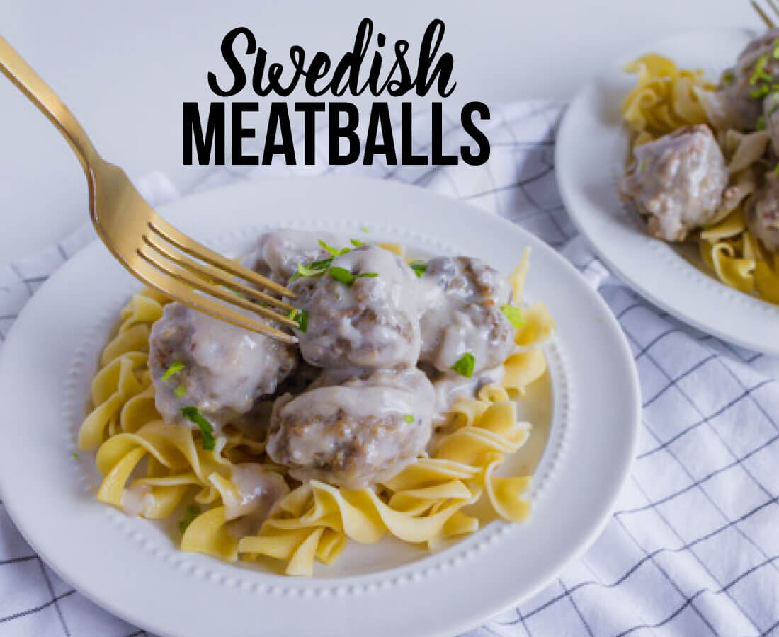 Swedish Meatballs - an easy to make dinner idea with a rich, creamy sauce!