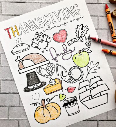 Happy Thanksgiving Coloring Page