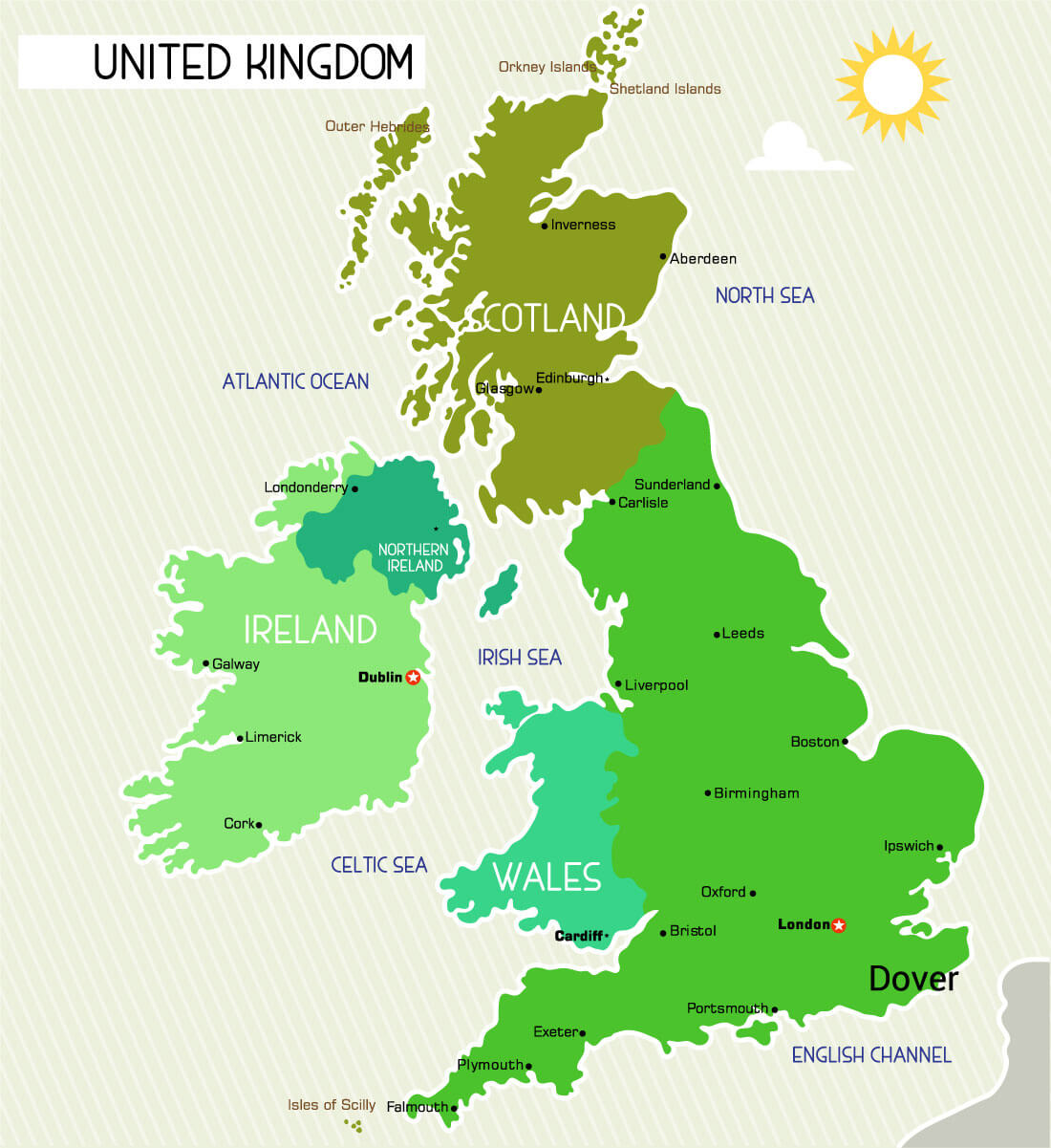 Map of the United Kingdom