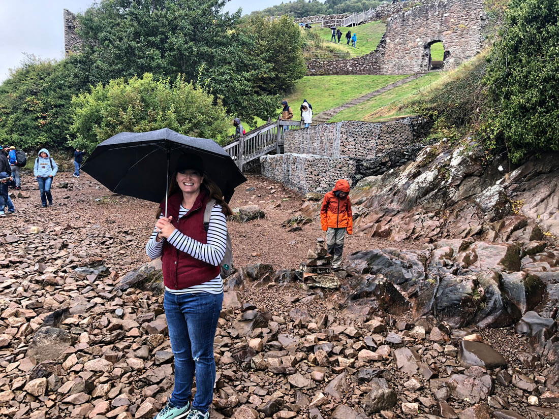 What to pack for a cruise to the British Isles - at Loch Ness, Scotland