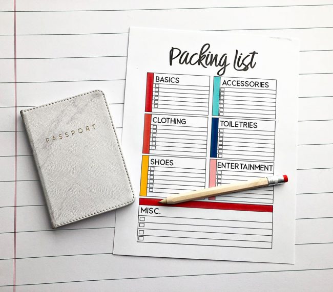 cruise packing list