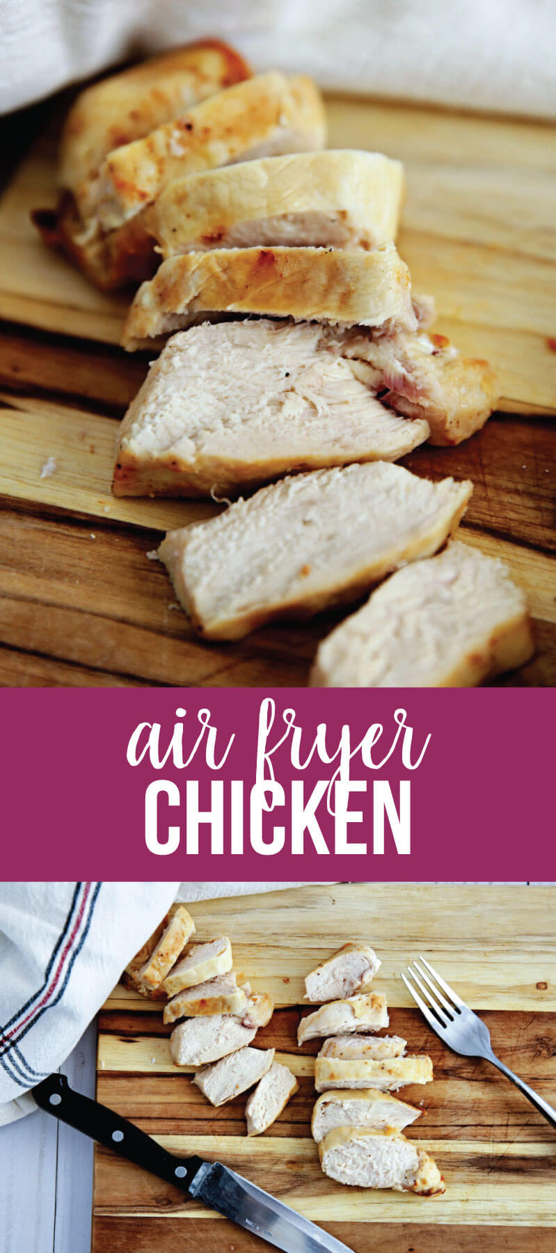 Air Fryer Chicken - learn how to make chicken in an air fryer. It's quick, easy and delicious! 