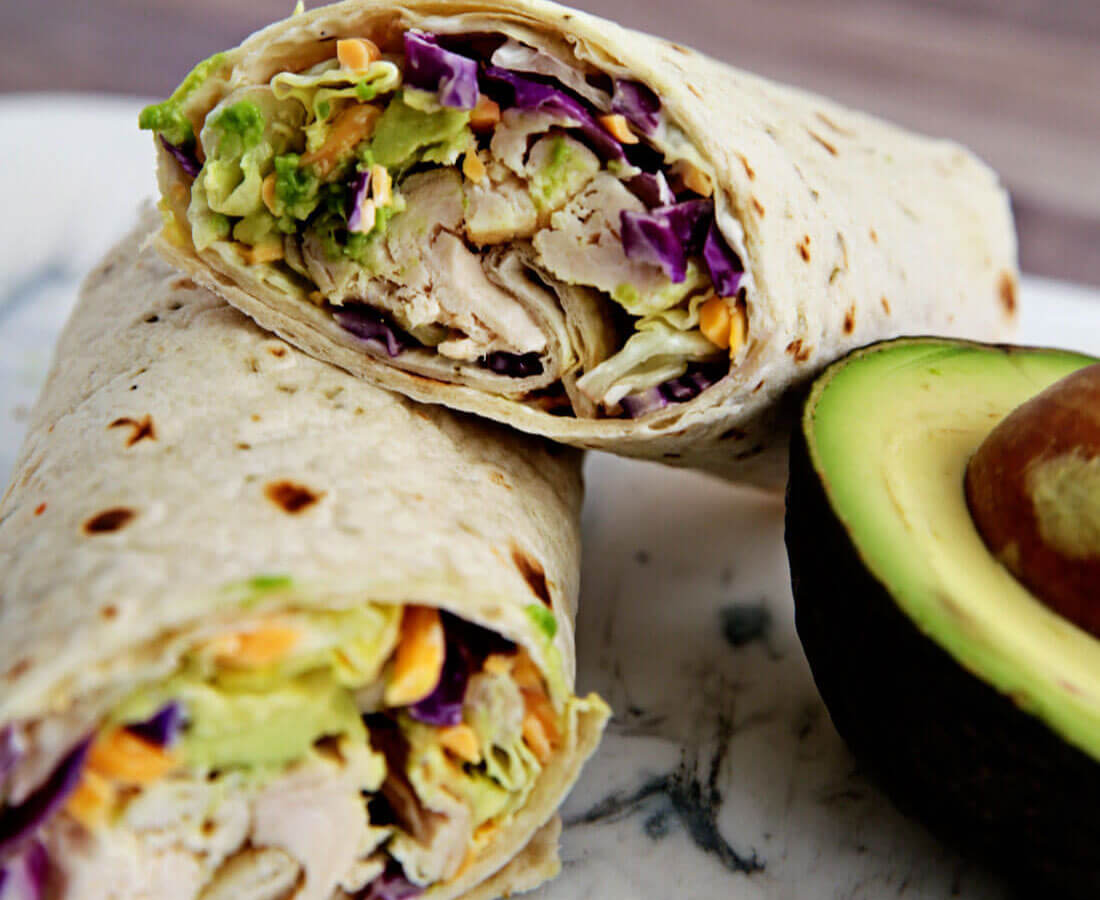 Ranch Chicken Wrap - an easy to make, healthy lunch or dinner idea.