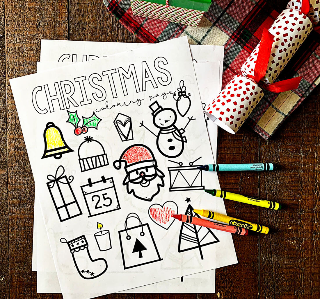 Printable Christmas Coloring Pages - print out these coloring pages for kids! 