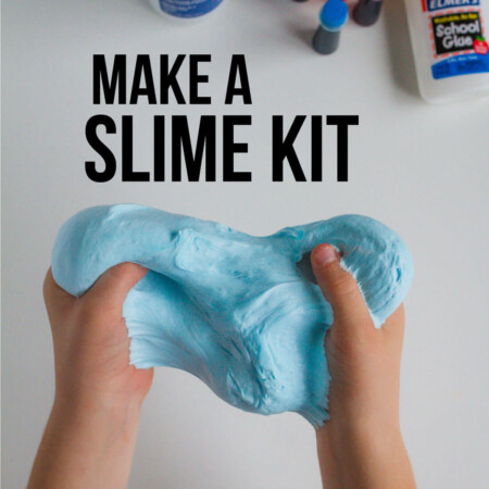 Make a slime kit - fun gift idea that would be awesome for the holidays!