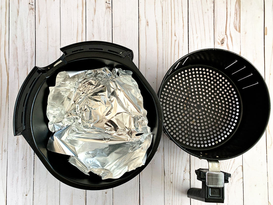 Air fryer tip - add tin foil to the bottom of the basket 