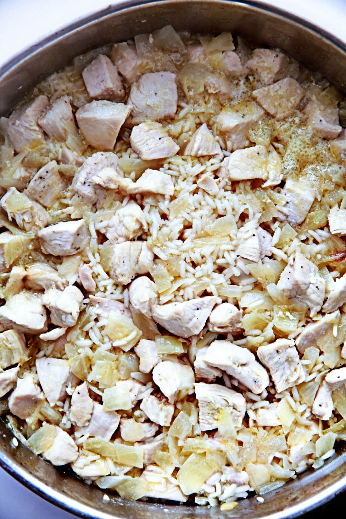 Chicken and Rice - after the rice has cooked