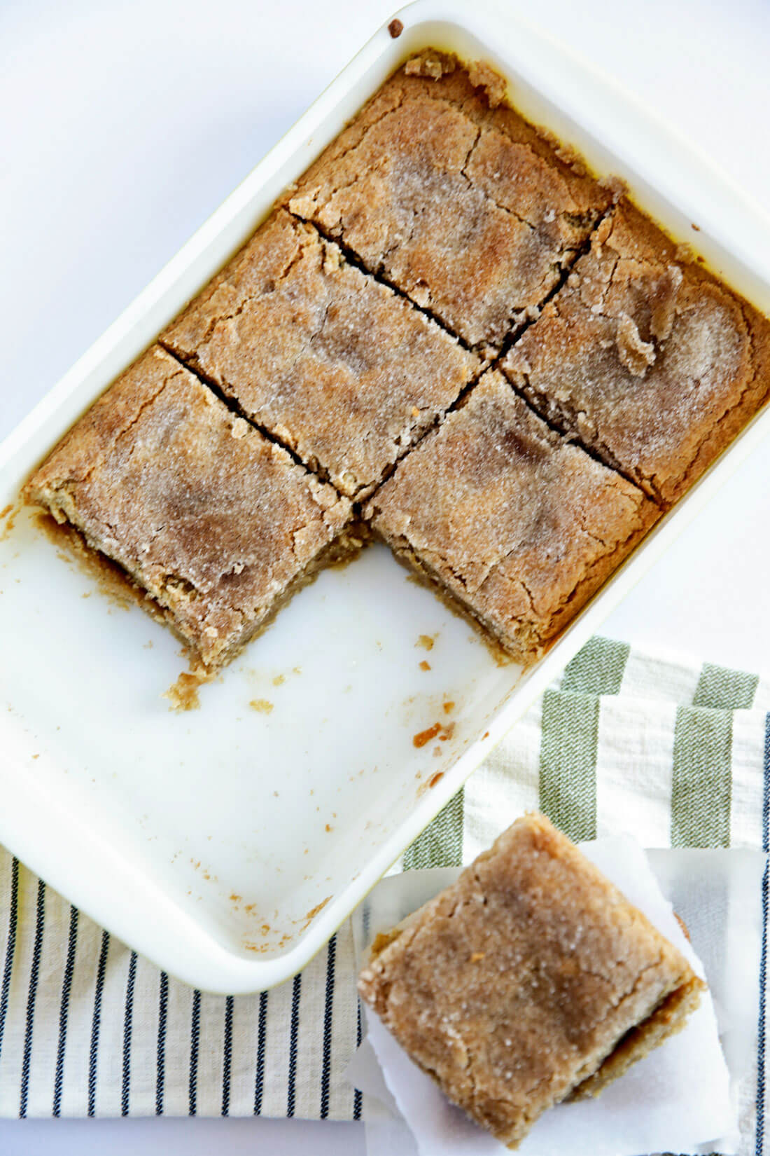 Snickerdoodle Blondies -easy to make treat with cinnamon and sugar! from www.thirtyhandmadedays.com