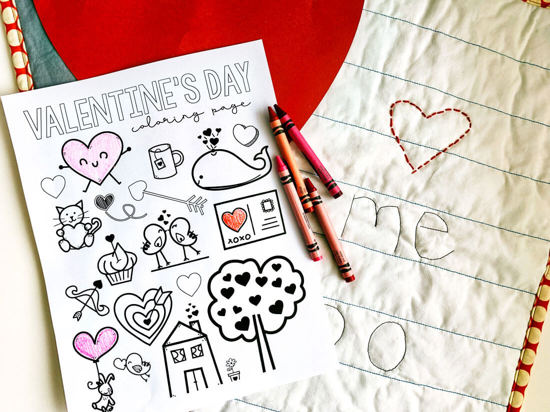 Free Printable Valentine's Coloring Pages to print out and color in from www.thirtyhandmadedays.com