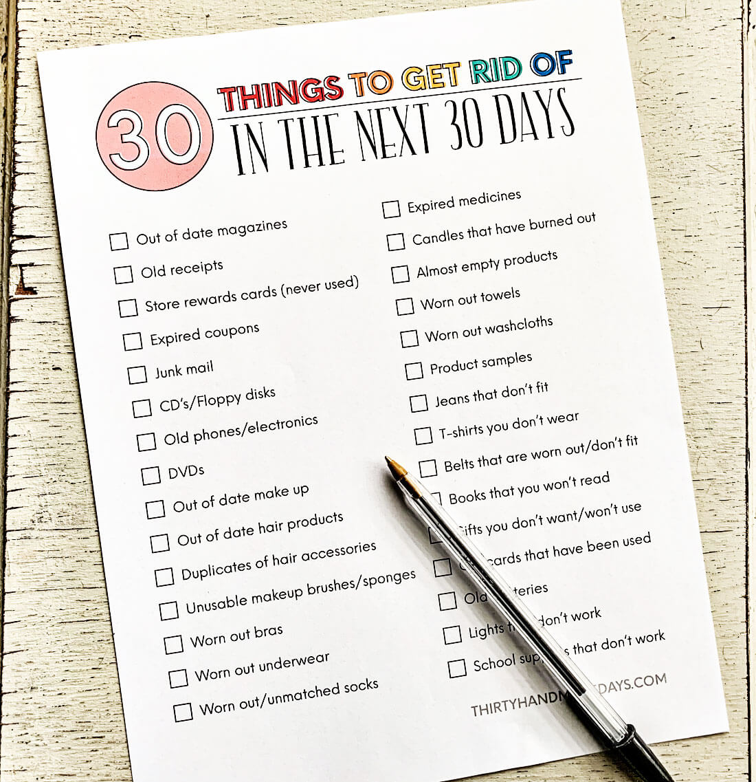 Home Checklist - 30 Things Everyone Should Keep in Their Home