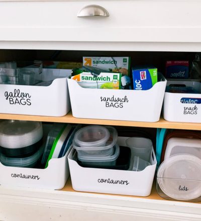 How to organize kitchen cabinets - the after