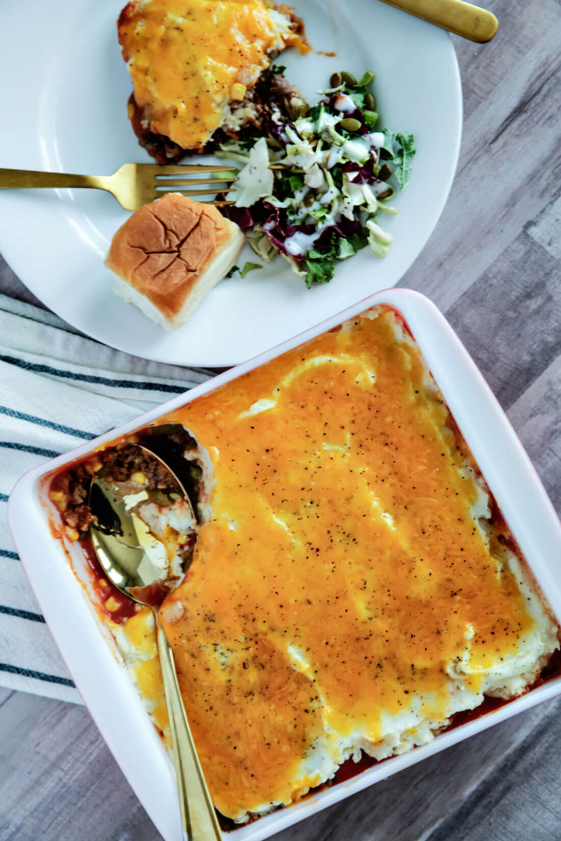 Shepards Pie - easy to make family dinner to serve with rolls and salad.