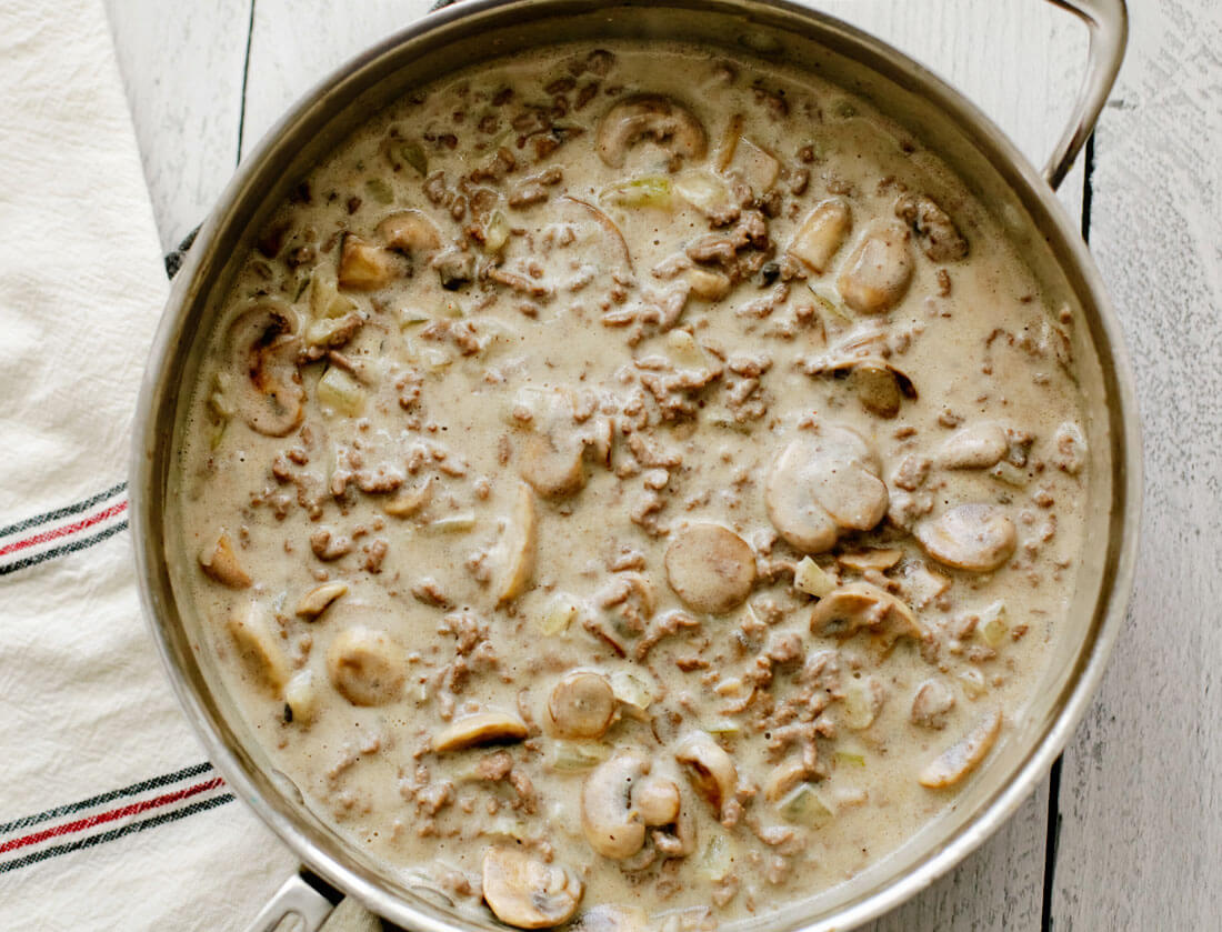 Beef Stroganoff with ground beef