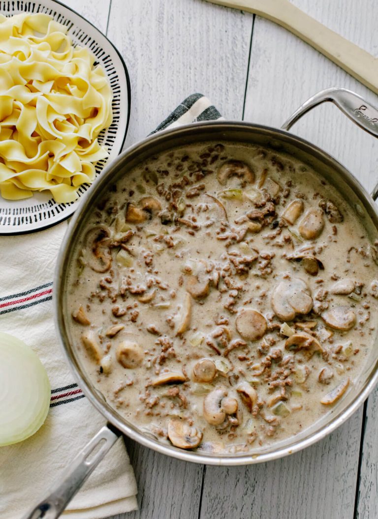 Ground Beef Stroganoff Recipe from 30 Days Blog