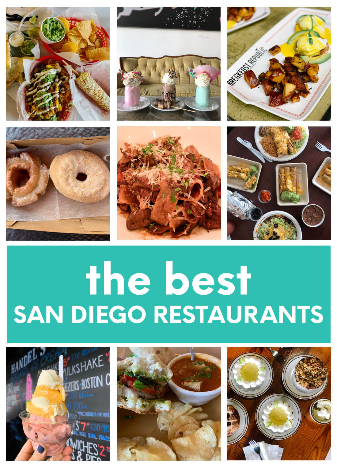 Collage of the Best San Diego Restaurants 