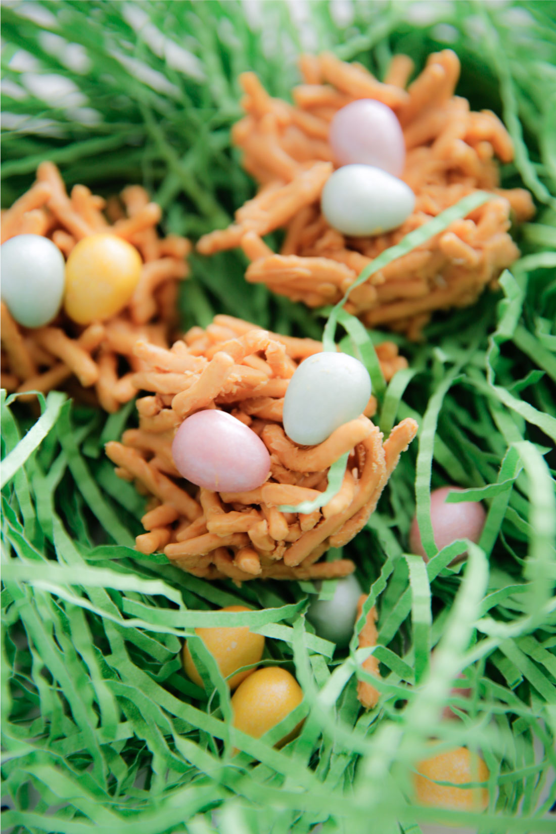 Easter desserts - Bird's nests up close 