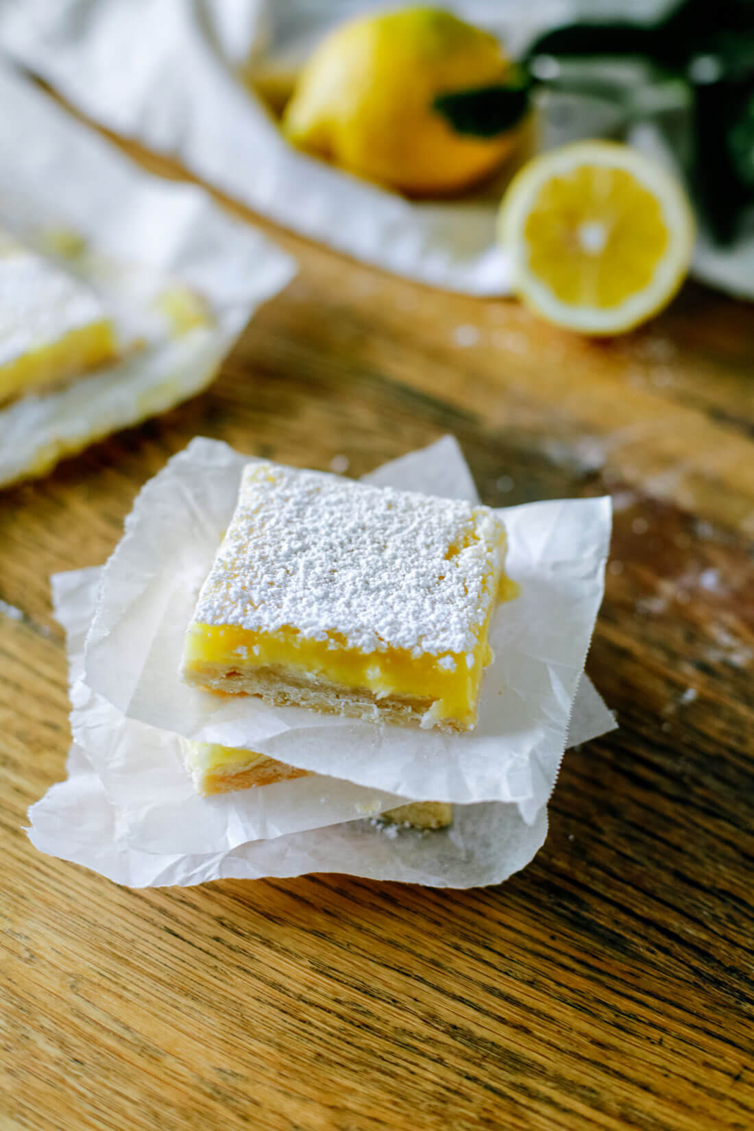 Stacked lemon bars