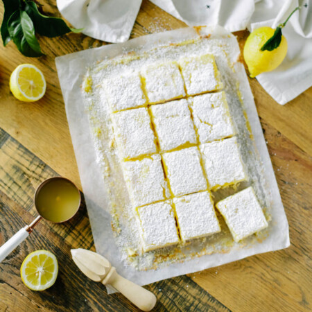 Lemon Bars cut into squares