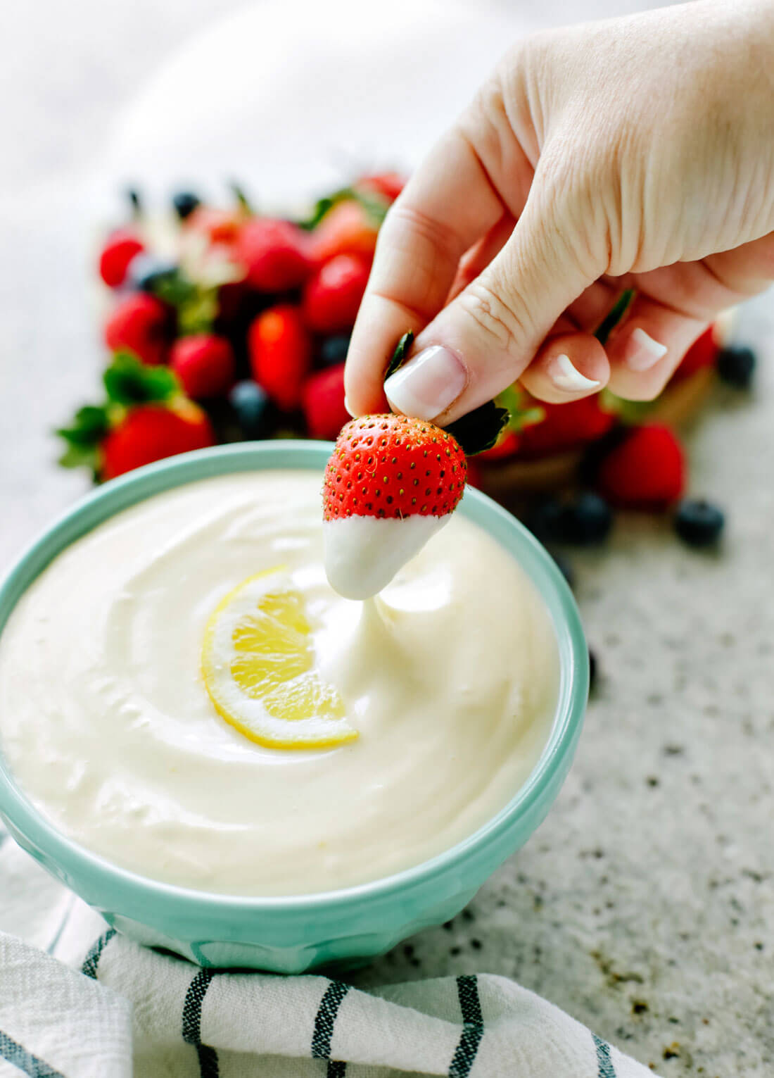 Fruit dip recipe with berries