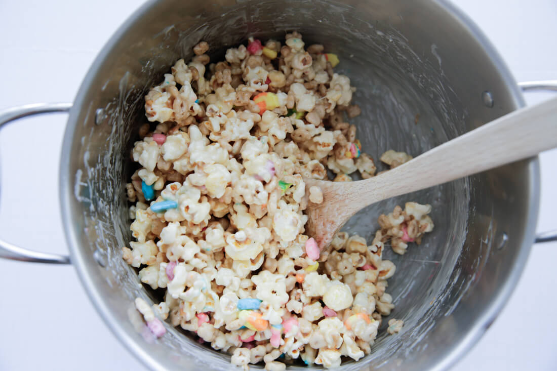 How to make marshmallow popcorn balls - using just a few ingredients.
