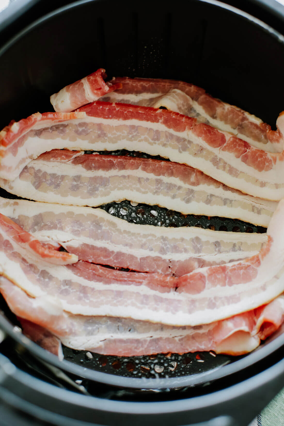 Putting bacon in the air fryer