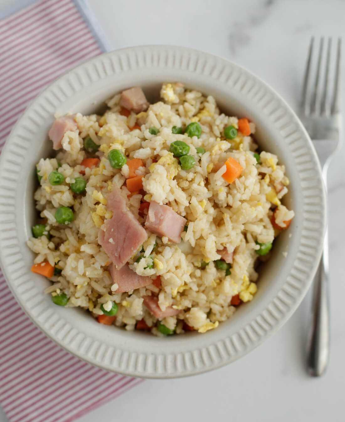 How to make ham fried rice