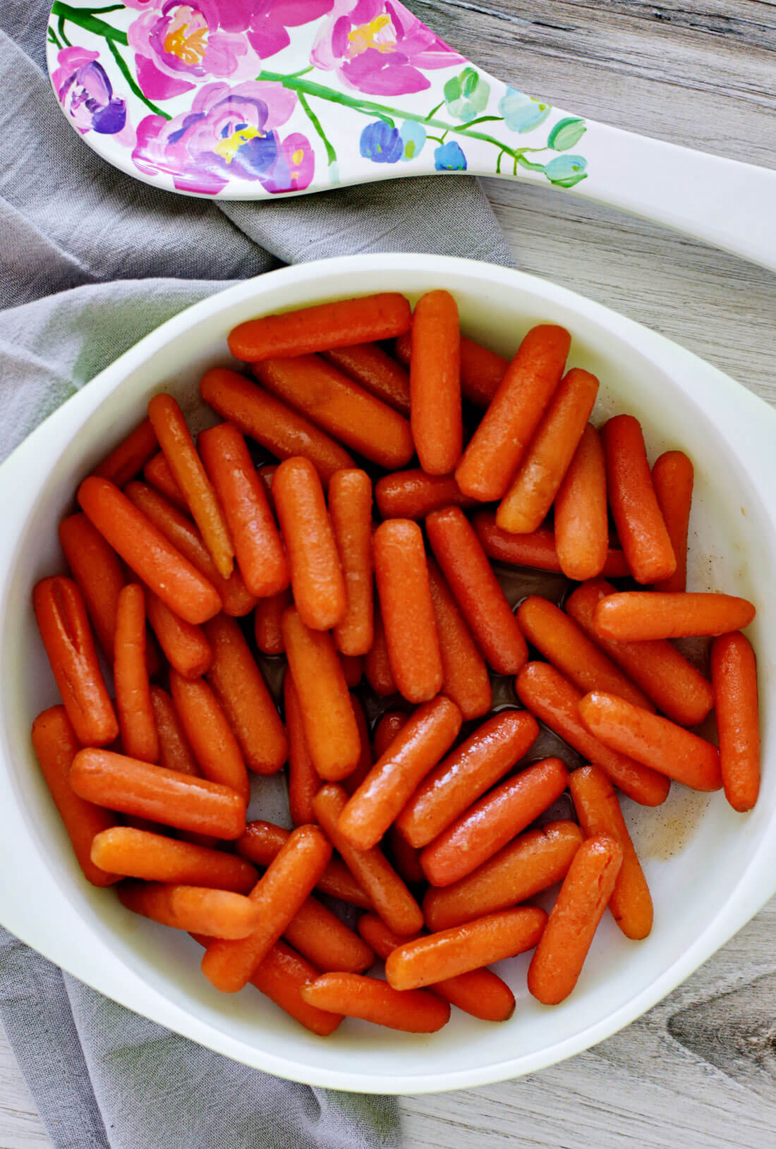 Ready to serve brown sugar glazed carrots - the perfect side dish! 