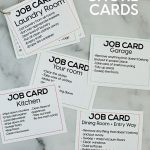 Printable house chore cards for teenagers