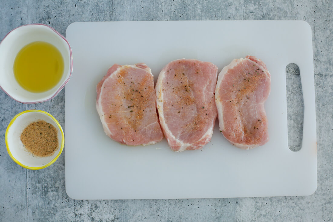 Pork Chops in the Air Fryer with spices