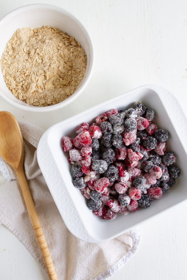 Raspberry Blackberry Crisp Recipe from 30daysblog