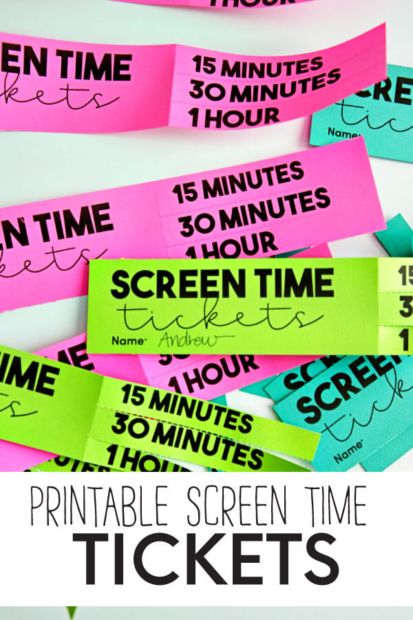 Screen Time for Kids with Printable from 30daysblog