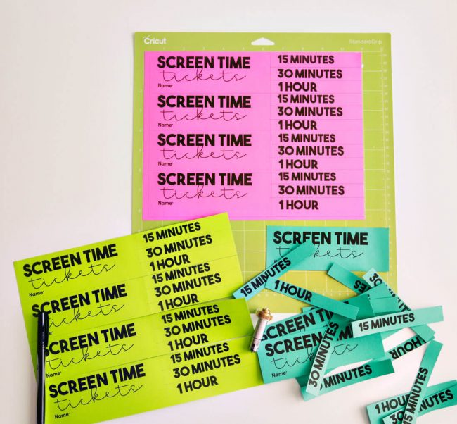 screen time for kids with printable from 30daysblog
