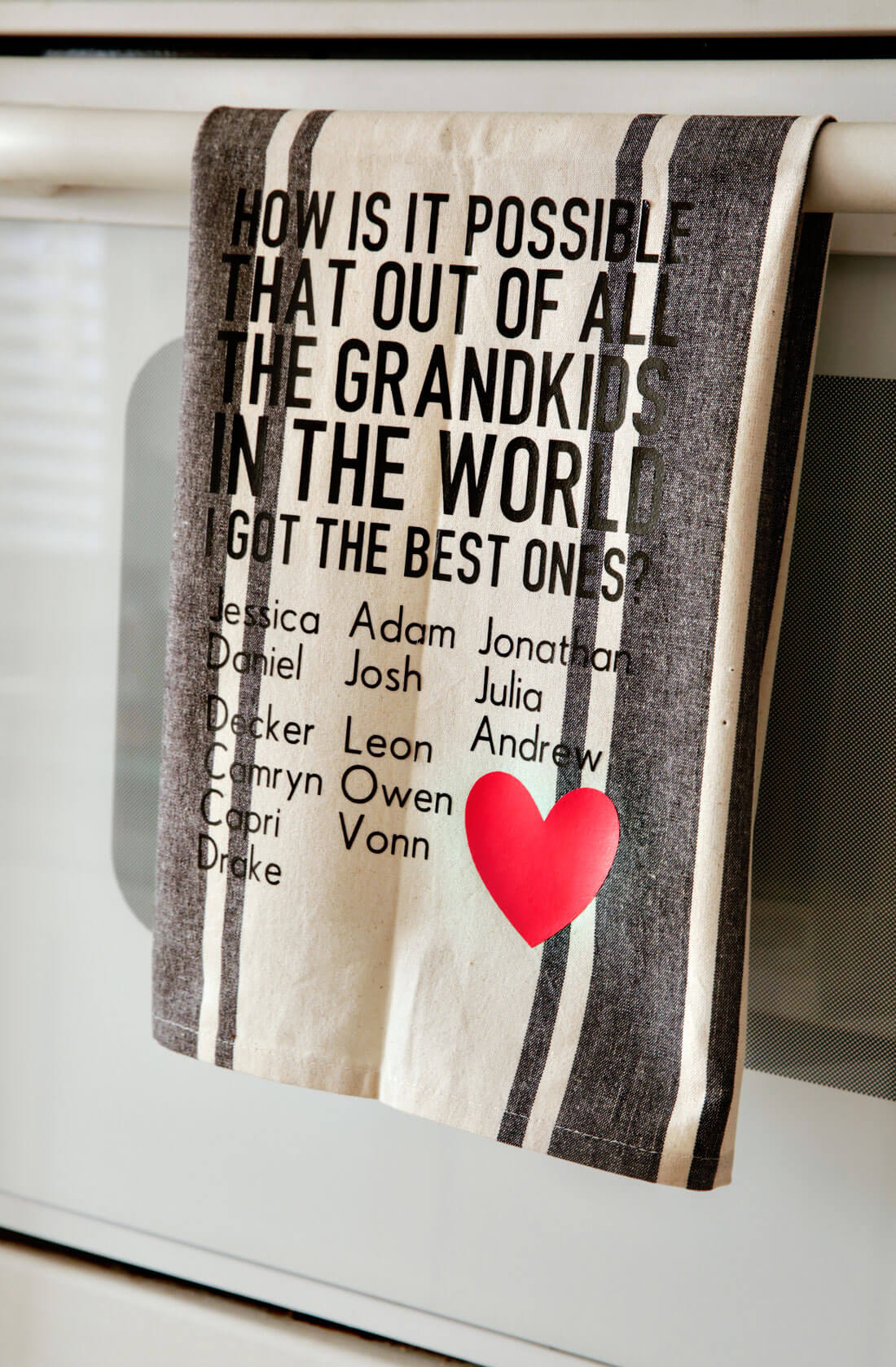 Personalized Hand Towel for a Gift with Cricut Explore - at home with Ashley