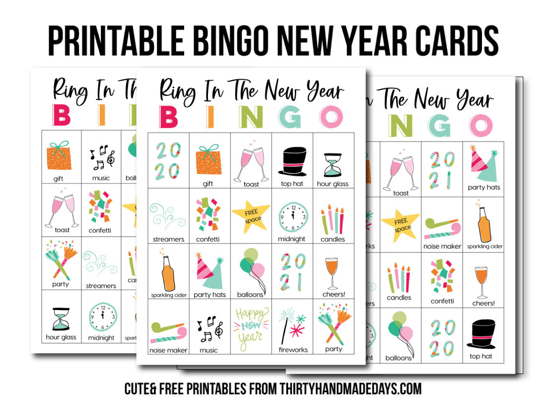 New Year's Eve Bingo Game for Kids - Toddler Approved